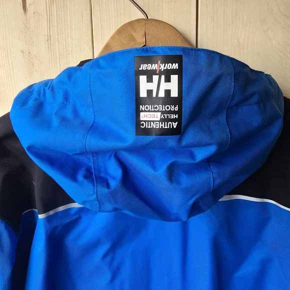 Helly Hansen Chelsea Workwear Waterproof Windbreaker Lined Jacket Mens Large - Picture 7 of 11